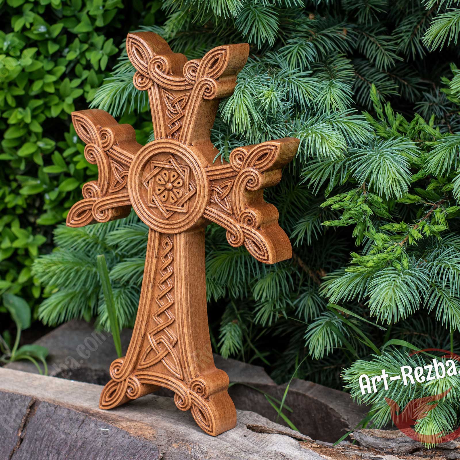 Wooden Handmade Cross with String (Made in Armenia)