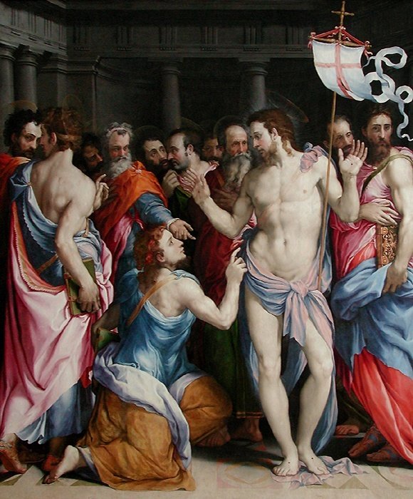 Francesco de Rossis painting The Doubting of St. Thomas | ART-REZBA.com